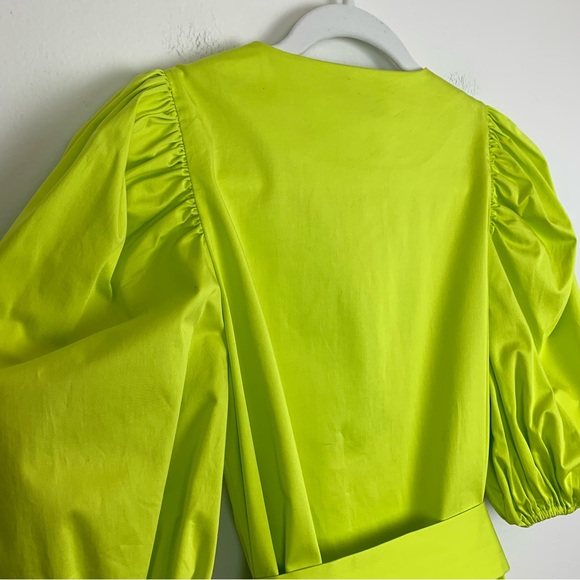 Ted Baker Sofia Ruffle Mini Dress Bright Green Size 4 - Picture 11 of 16